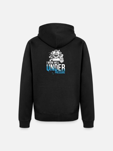 Bien travailler sous pression - plongée - Veste à capuche bio Premium Unisexe - noir