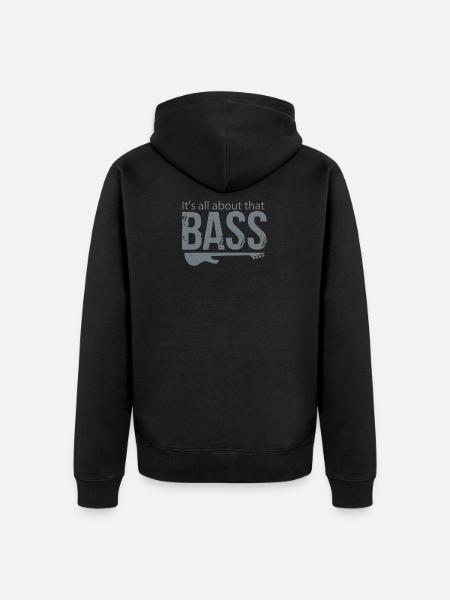 Bassist bass guitar - Unisex Premium Organic Zip Hoodie - black