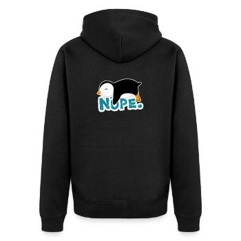Nope Penguin Zookeeper Penguin propriétaire cadeau - Veste à capuche bio Premium Unisexe - noir - Dos - Nico (187cm)