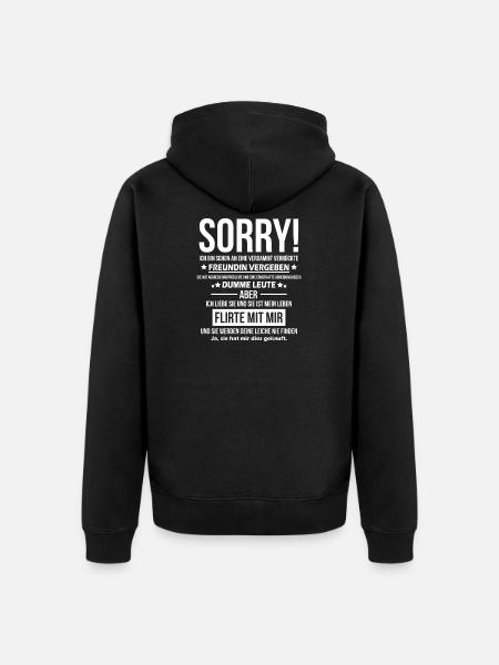 Perfekte Freundin - Unisex Premium Bio Zip Hoodie - Schwarz