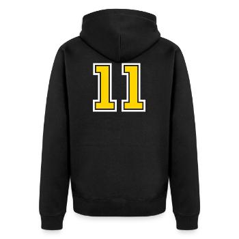 11 - Veste à capuche bio Premium Unisexe - noir - Dos - Nico (187cm)