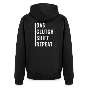 Voiture - Veste à capuche bio Premium Unisexe - noir - Dos - Nico (187cm)