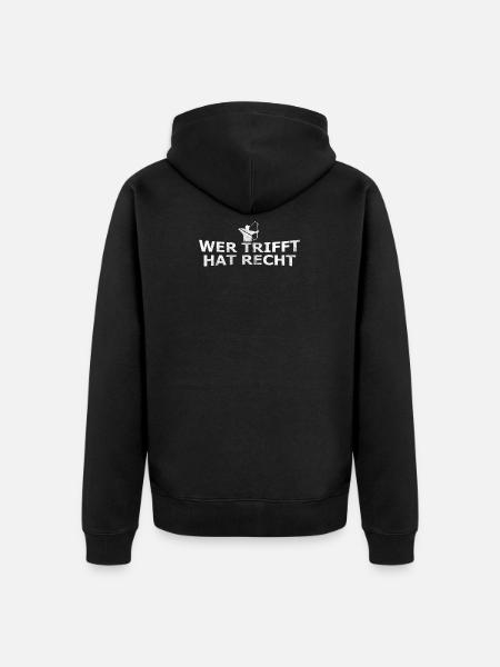 Bogenschießen - Unisex Premium Bio Zip Hoodie - Schwarz