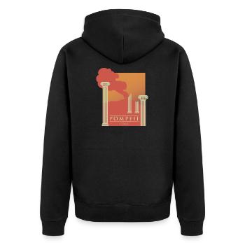 Ruines de Pompéi - Italie - Veste à capuche bio Premium Unisexe - noir - Dos - Nico (187cm)
