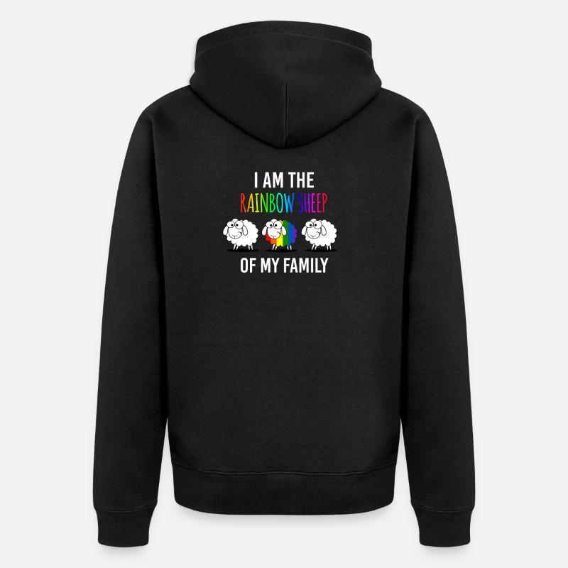 LGBT - Unisex Premium Bio Zip Hoodie - Schwarz