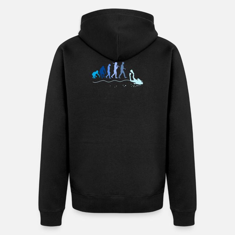 Diving evolution - Unisex Premium Organic Zip Hoodie - black