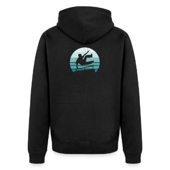 Parkour - Veste à capuche bio Premium Unisexe - noir - Dos - Nico (187cm)