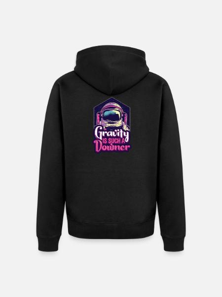 Physics astronaut - Unisex Premium Organic Zip Hoodie - black