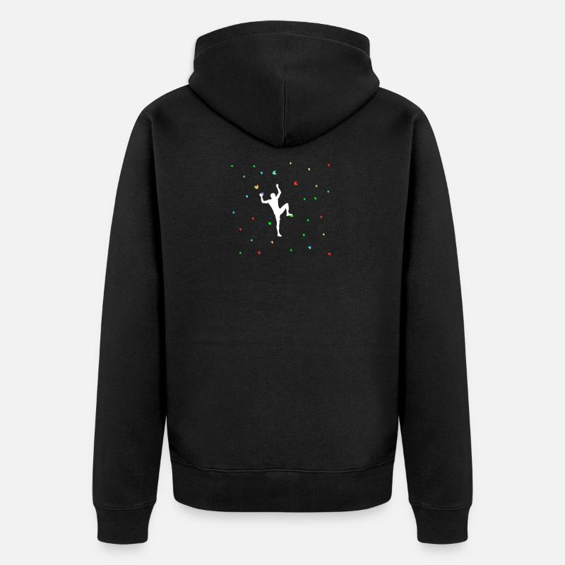 Klettern Kletterwand - Unisex Premium Bio Zip Hoodie - Schwarz