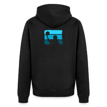 Water polo water polo player - Unisex Premium Organic Zip Hoodie - black - Back - Nico (187cm)