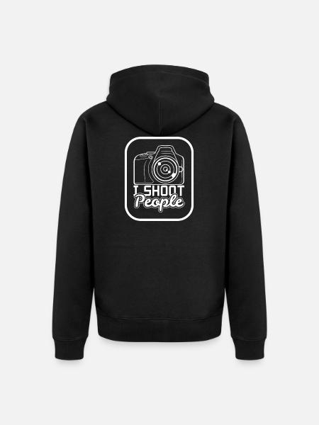 photographer - Unisex Premium Organic Zip Hoodie - black