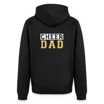 Cheer dad - Unisex Premium Organic Zip Hoodie - black - Back - Nico (187cm)