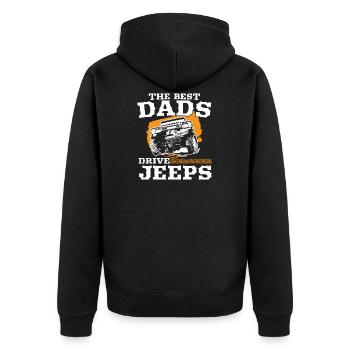 The best dad drive jeeps father’s day shirt - Veste à capuche bio Premium Unisexe - noir - Dos - Nico (187cm)