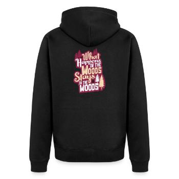 lumberjack - Unisex Premium Organic Zip Hoodie - black - Back - Nico (187cm)