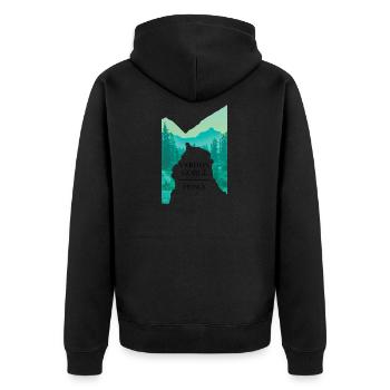 Gorges du Verdon - France - Veste à capuche bio Premium Unisexe - noir - Dos - Nico (187cm)