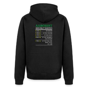 Arboriste Arborist Arborist Arborist - Veste à capuche bio Premium Unisexe - noir - Dos - Nico (187cm)