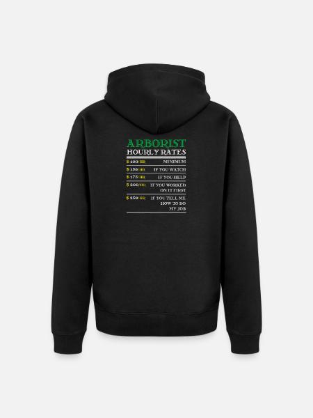 Arborist Baumpfleger - Unisex Premium Bio Zip Hoodie - Schwarz