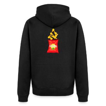 Chips de pommes de terre le jour du match - Veste à capuche bio Premium Unisexe - noir - Dos - Nico (187cm)