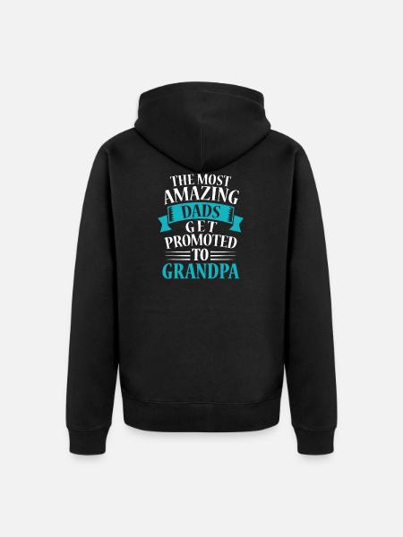 Grandpa - Unisex Premium Organic Zip Hoodie - black