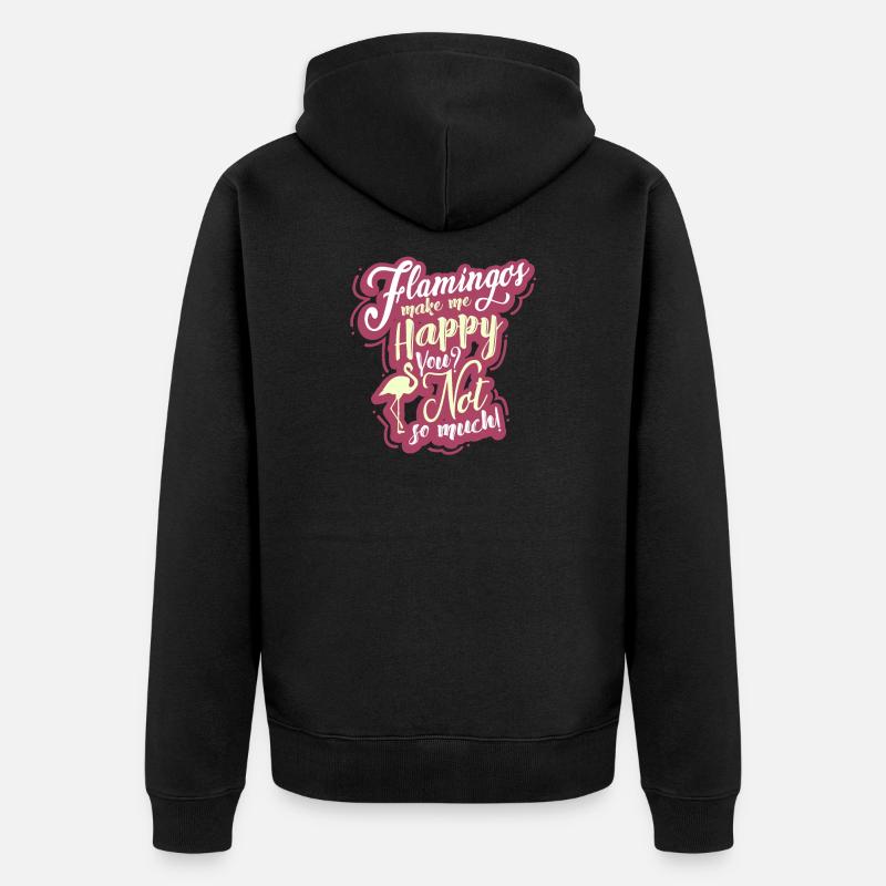 Flamingo - Veste à capuche bio Premium Unisexe - noir