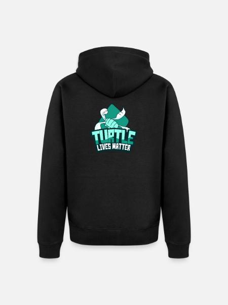 turtle - Unisex Premium Organic Zip Hoodie - black