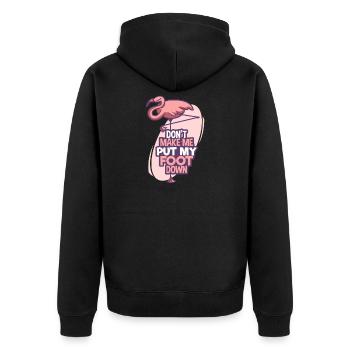 Flamingo - Veste à capuche bio Premium Unisexe - noir - Dos - Nico (187cm)