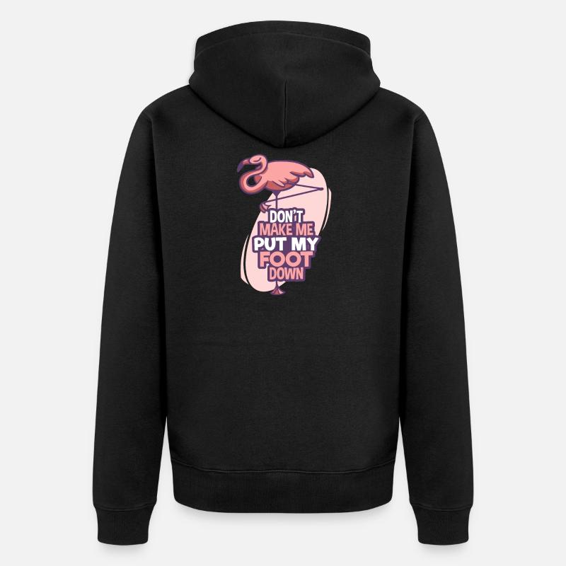 Flamingo - Veste à capuche bio Premium Unisexe - noir