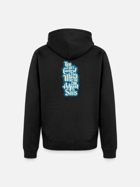 sailing - Unisex Premium Organic Zip Hoodie - black