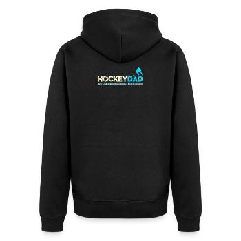 Hockey Dad Like A Normal Dad But Much Cooler - Unisex Premium Organic Zip Hoodie - black - Back - Nico (187cm)