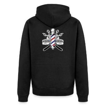 Get Faded Barber Shop Owner Stylist coupe de cheveux être - Veste à capuche bio Premium Unisexe - noir - Dos - Nico (187cm)