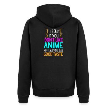 Manga - Veste à capuche bio Premium Unisexe - noir - Dos - Nico (187cm)