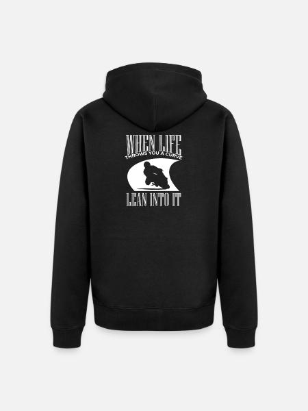 motorrad - Unisex Premium Bio Zip Hoodie - Schwarz