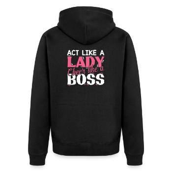 Cheerleading Cheer Like A Boss - Veste à capuche bio Premium Unisexe - noir - Dos - Nico (187cm)