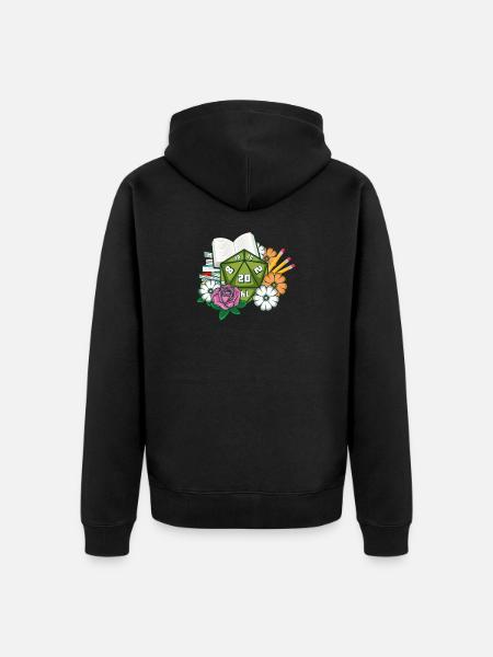 Dice fantasy fantasy gamer gift - Unisex Premium Organic Zip Hoodie - black