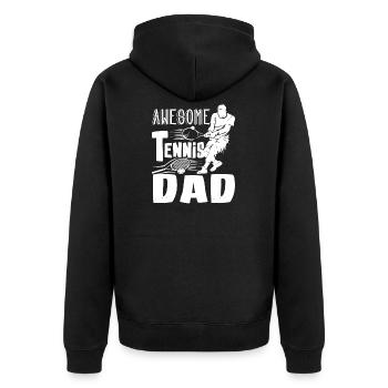 Tennis Awesome Tennis Dad - Veste à capuche bio Premium Unisexe - noir - Dos - Nico (187cm)