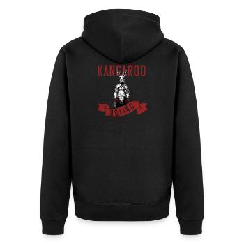 Kangaroo boxing boxing glove Funny - Unisex Premium Organic Zip Hoodie - black - Back - Nico (187cm)