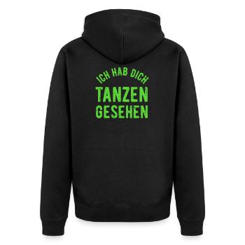 Cordula Ich Habe dich Tanzen Gesehen Geschenk - Unisex Premium Bio Zip Hoodie - Schwarz - Hinten - Nico (187cm)