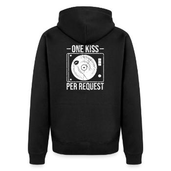 dj - Veste à capuche bio Premium Unisexe - noir - Dos - Nico (187cm)