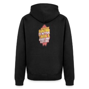 Surfeur - Veste à capuche bio Premium Unisexe - noir - Dos - Nico (187cm)