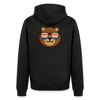 Communauté LGBT Gay Bear - Veste à capuche bio Premium Unisexe - noir - Dos - Nico (187cm)
