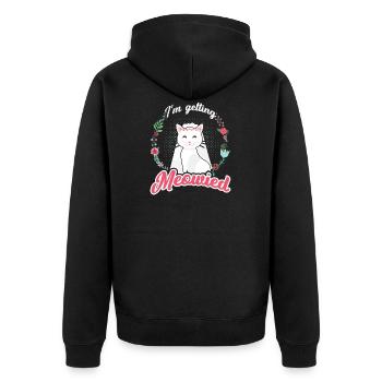 Je suis amoureux des chats Meowied - Veste à capuche bio Premium Unisexe - noir - Dos - Nico (187cm)