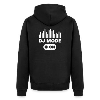dj - Veste à capuche bio Premium Unisexe - noir - Dos - Nico (187cm)