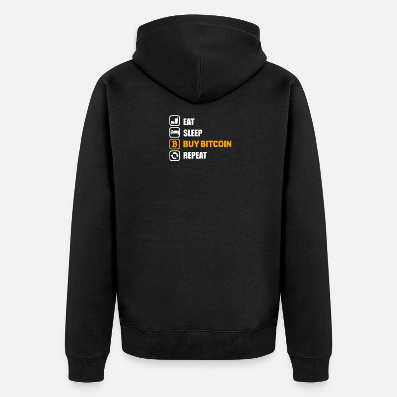 Bitcoin tous les jours - Veste à capuche bio Premium Unisexe - noir