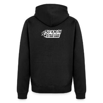 Anti Tempolimit Fahrverbote Autofahrer Raser - Unisex Premium Bio Zip Hoodie - Schwarz - Hinten - Nico (187cm)