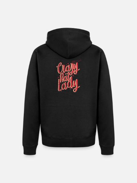 Ratten Frau - Unisex Premium Bio Zip Hoodie - Schwarz