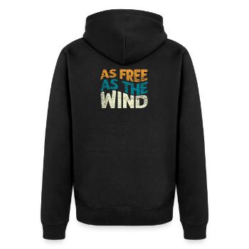 Surfeurs surfant - Veste à capuche bio Premium Unisexe - noir - Dos - Nico (187cm)