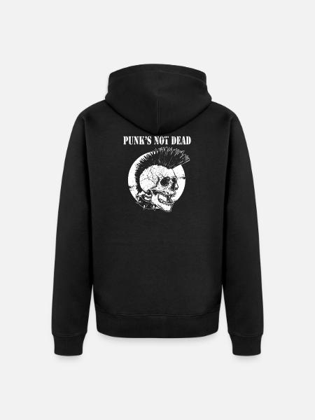 Punk's Not Dead - Unisex Premium Organic Zip Hoodie - black