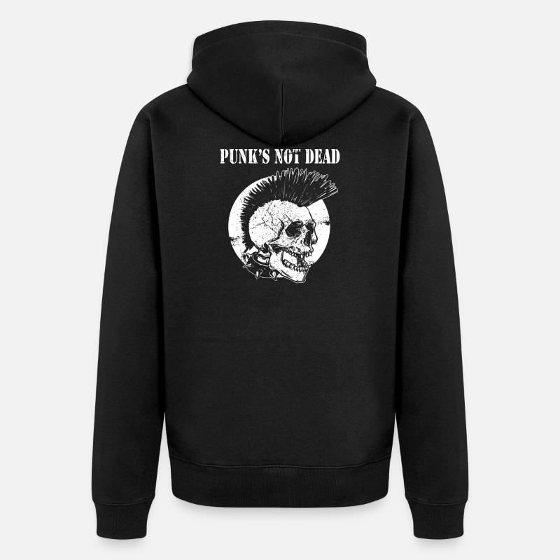 Punk's Not Dead - Unisex Premium Bio Zip Hoodie - Schwarz