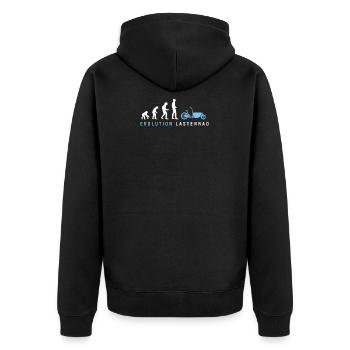 Bicycle Messenger - Unisex Premium Organic Zip Hoodie - black - Back - Nico (187cm)