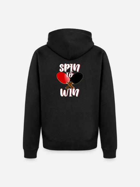 Table tennis - Unisex Premium Organic Zip Hoodie - black